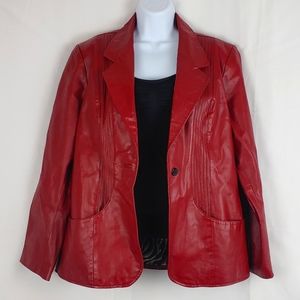 Denim & Company Women's 100% Leather Jacket